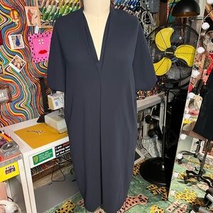 Vince Navy Blue V-Neck Dress